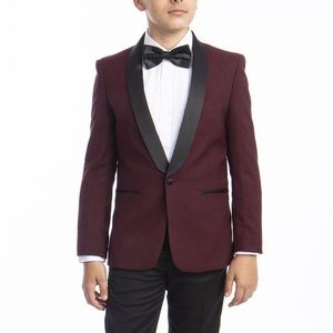 NEW “Trent" Perry Ellis Burgundy 5-Piece Tuxedo - slim fit